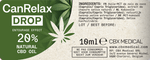 CanRelax Drop – Liste d’ingrédients, concentration 20%, flacon de 10 ml