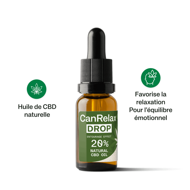CanRelax Drop – Favorise la relaxation et l’équilibre émotionnel avec du CBD pur