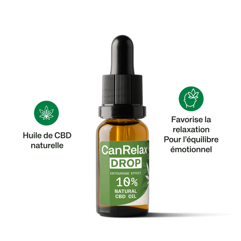 CanRelax Drop – Favorise la relaxation et l’équilibre émotionnel avec du CBD pur